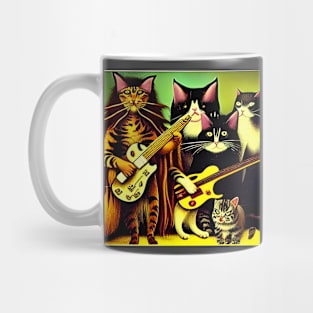 The heavy metal cat band Mug